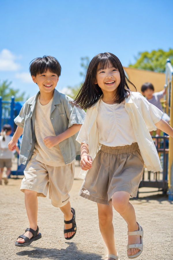 炎天下の公園・遠足